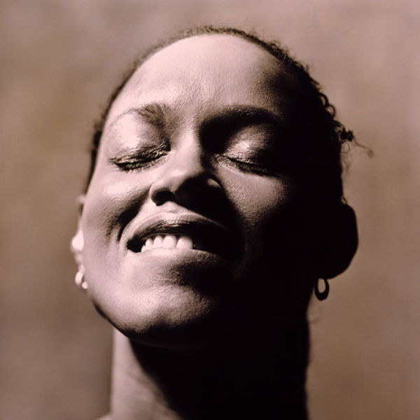 Close up toned B&amp;W portrait of female model -Frank Marchese Studio portraits